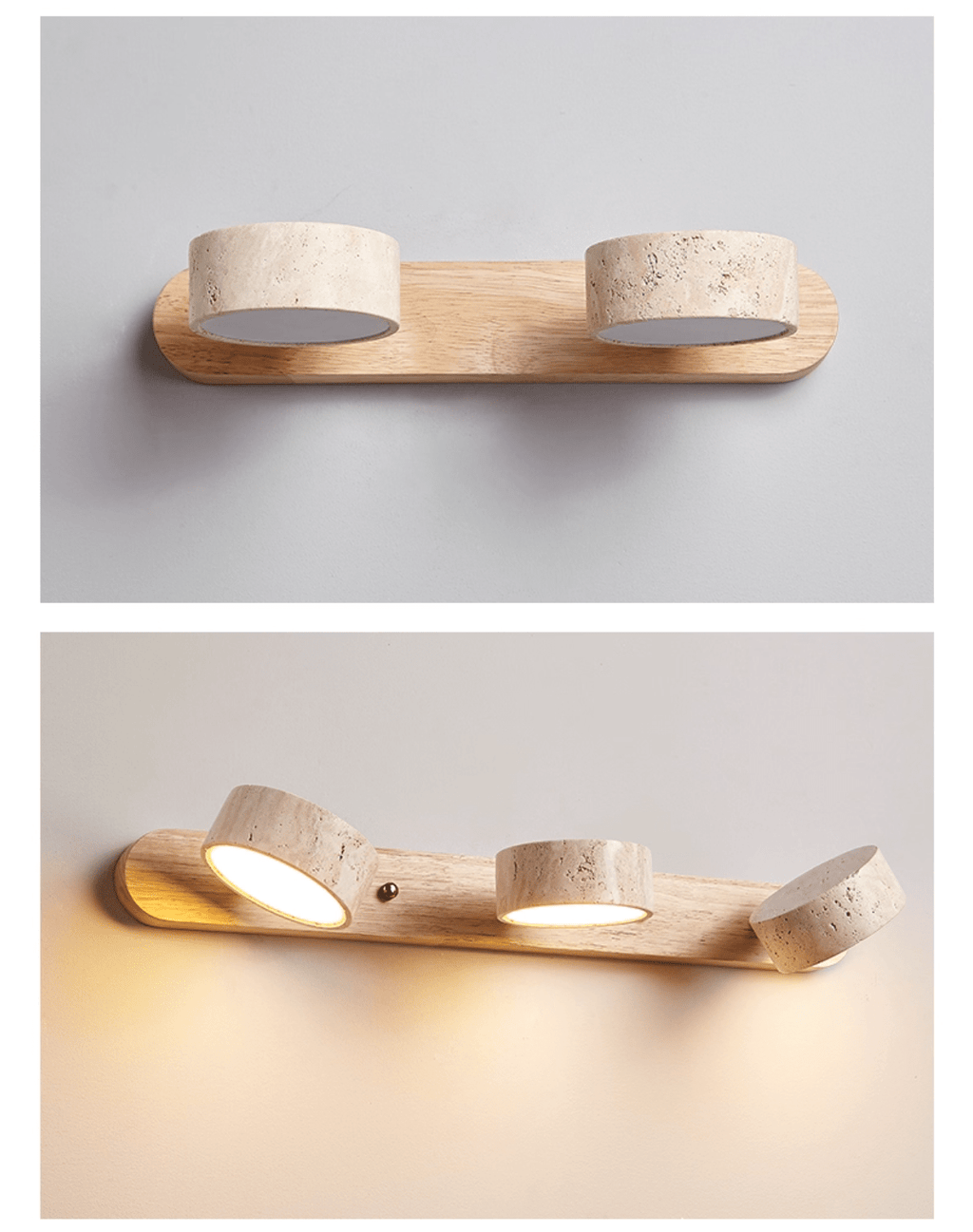 Travertine Duo Wall Light