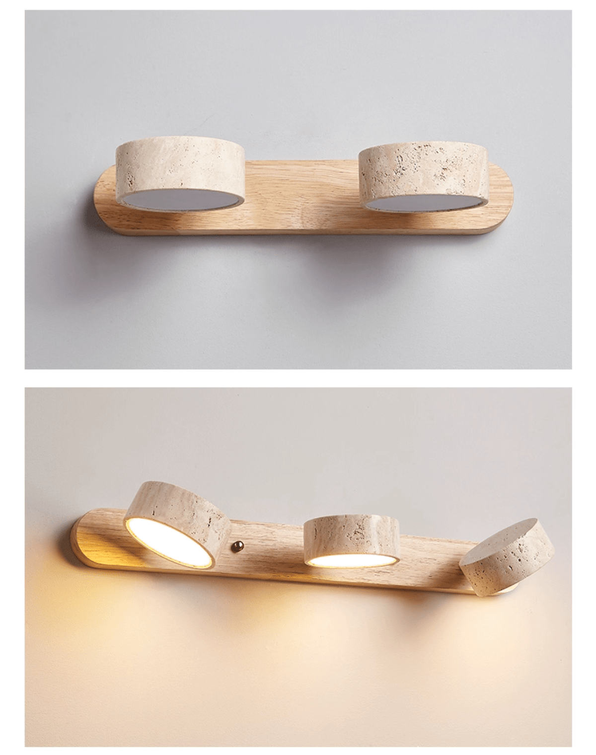 Travertine Duo Wall Light