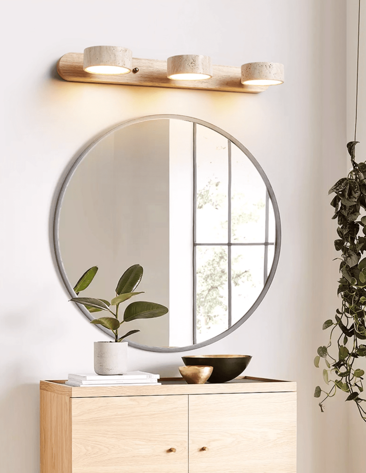 Travertine Duo Wall Light