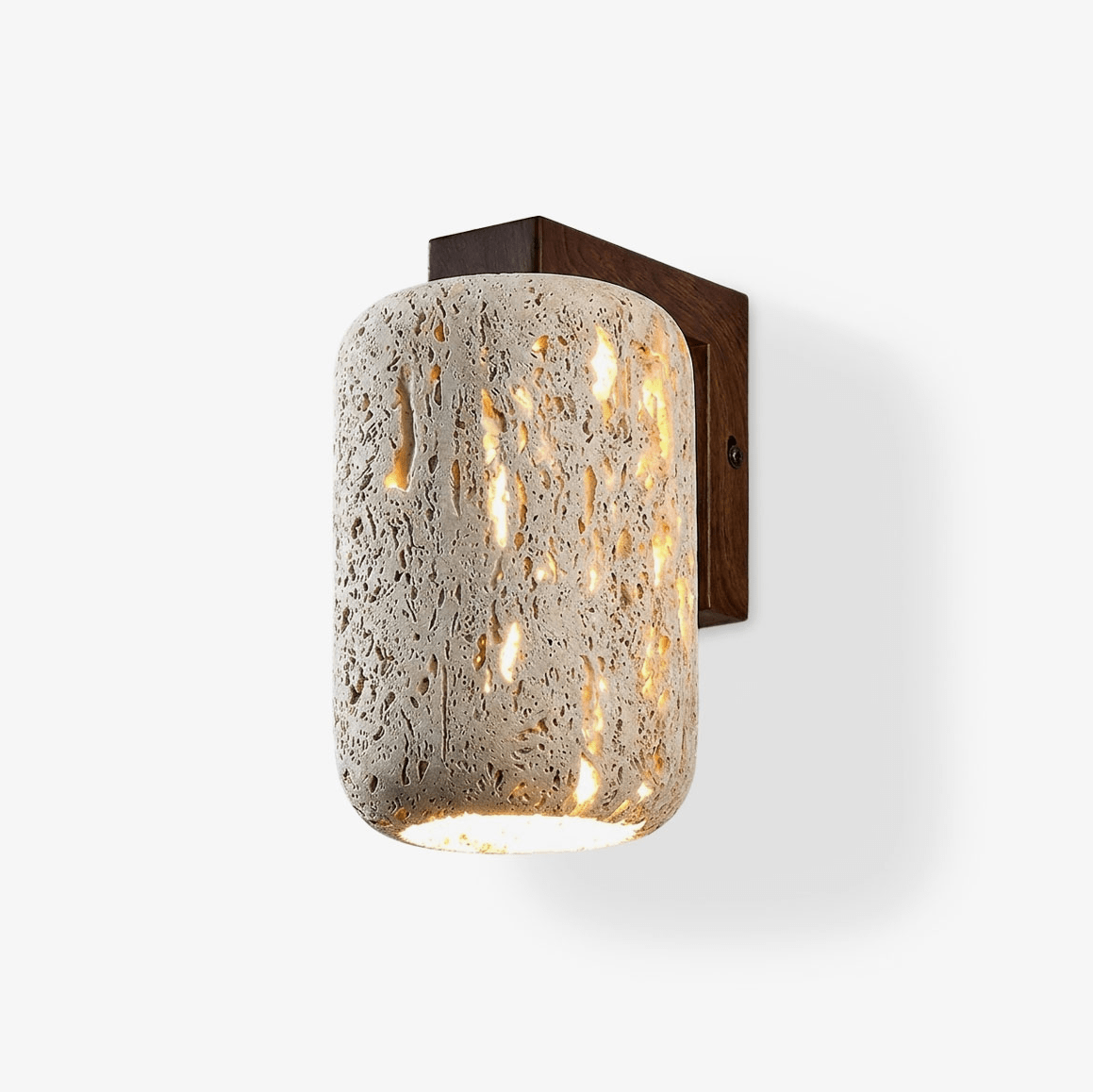 Solvane Perforated Travertine Wall Sconce