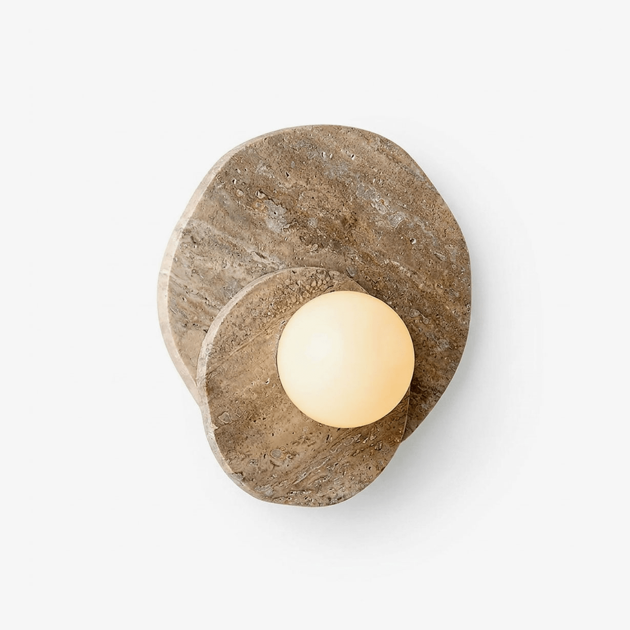 Elyra Layered Stone Globe Wall Sconce