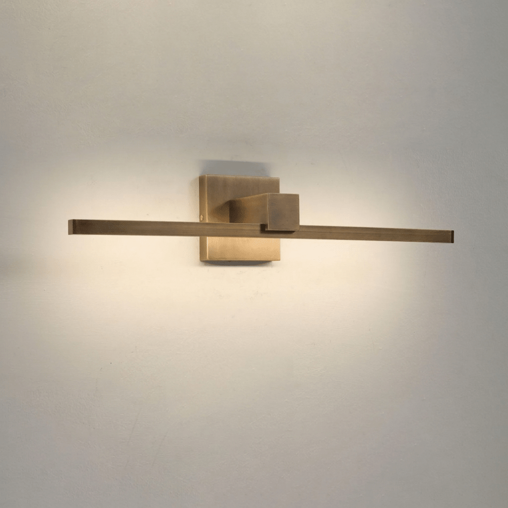 Aurevia Vintage Brass Linear Wall Sconce