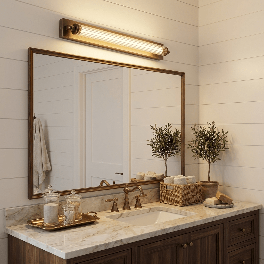 Solenne Tube Brass Wall Light