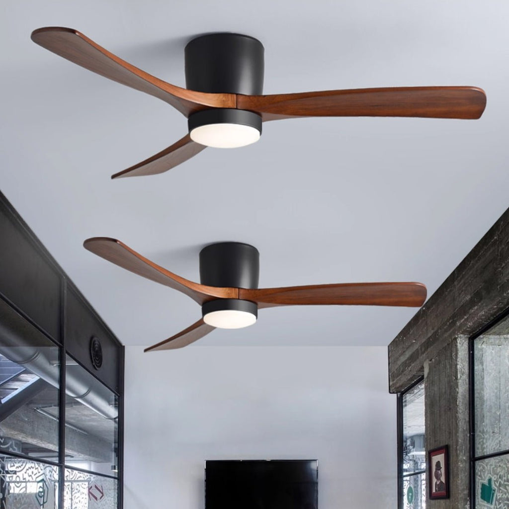Nordic Wooden Ceiling Fan Light