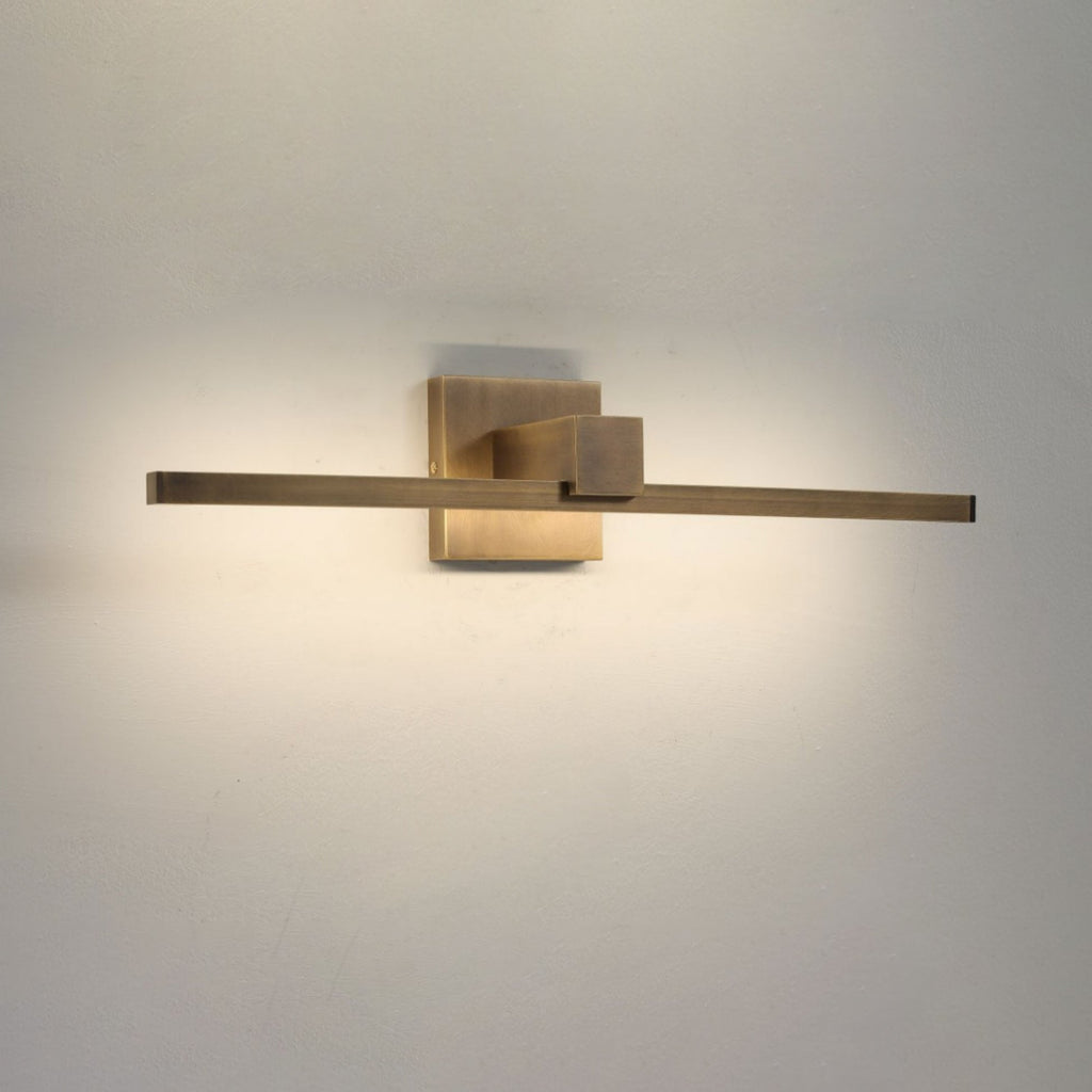 Aurevia Vintage Brass Linear Wall Sconce