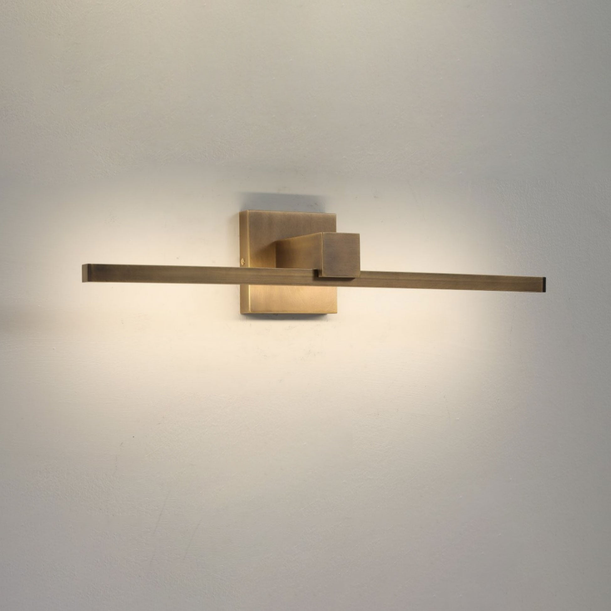 Aurevia Vintage Brass Linear Wall Sconce