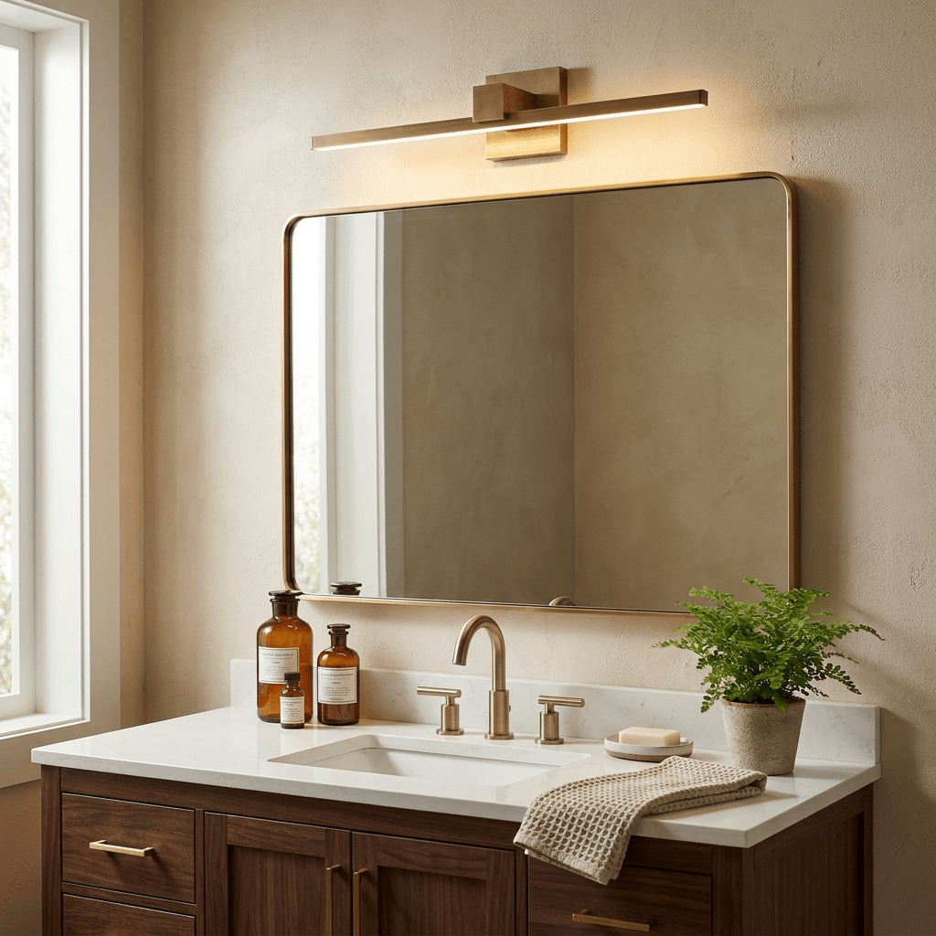 Aurevia Vintage Brass Linear Wall Sconce