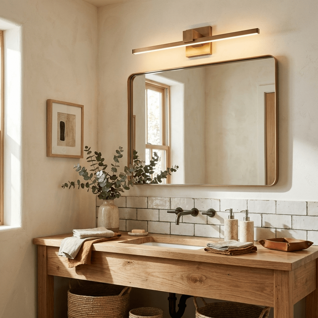 Aurevia Vintage Brass Linear Wall Sconce