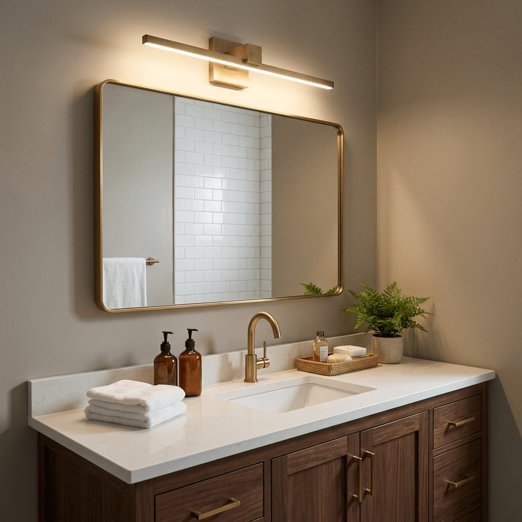 Aurevia Vintage Brass Linear Wall Sconce
