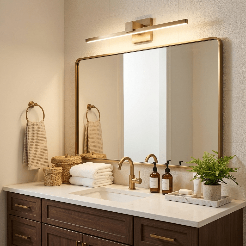 Aurevia Vintage Brass Linear Wall Sconce