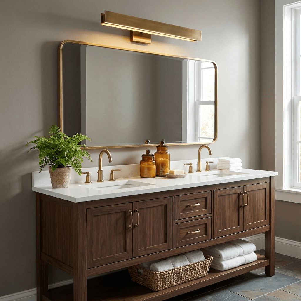 Aveline Vintage Brass LED Picture Light