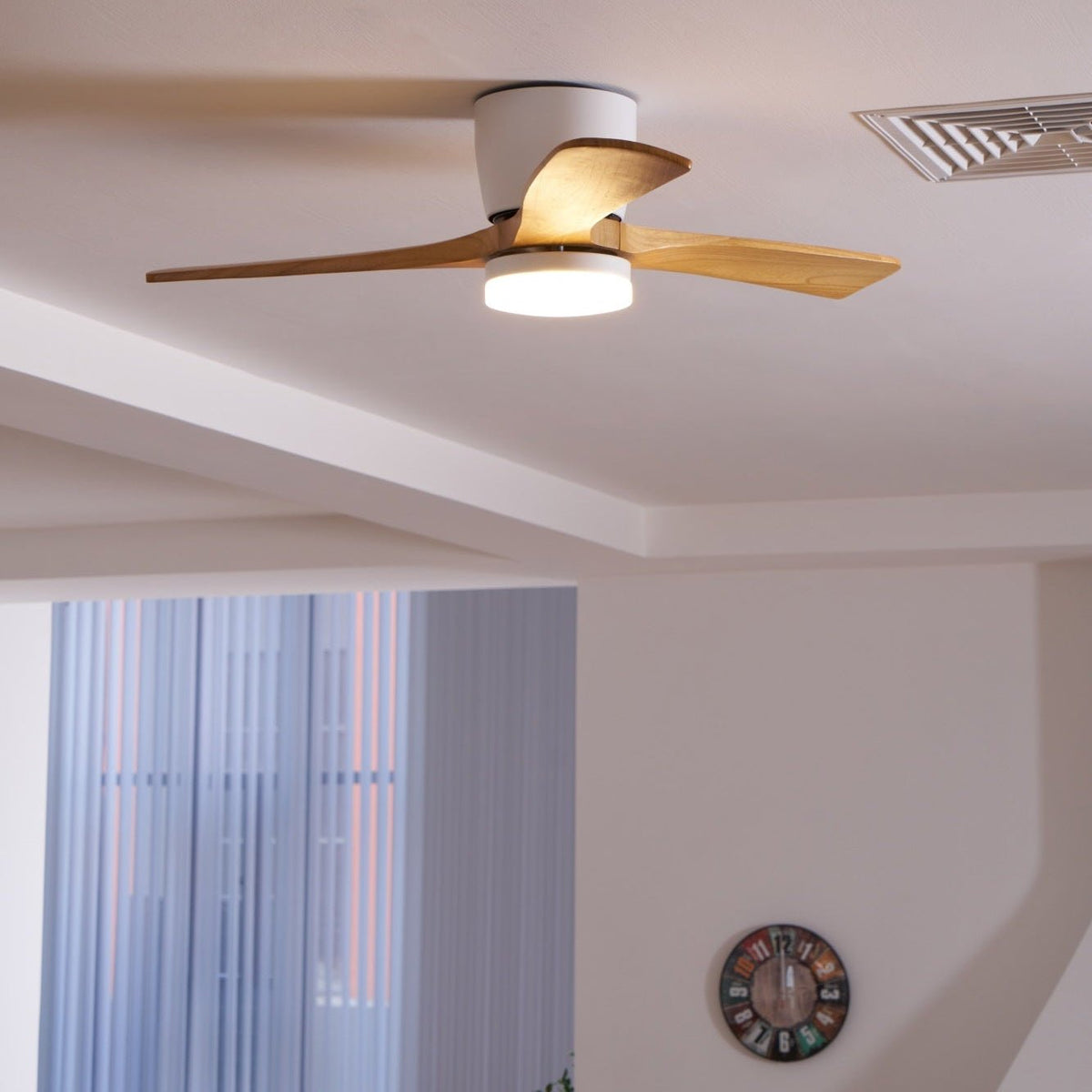 Nordic Wooden Ceiling Fan Light