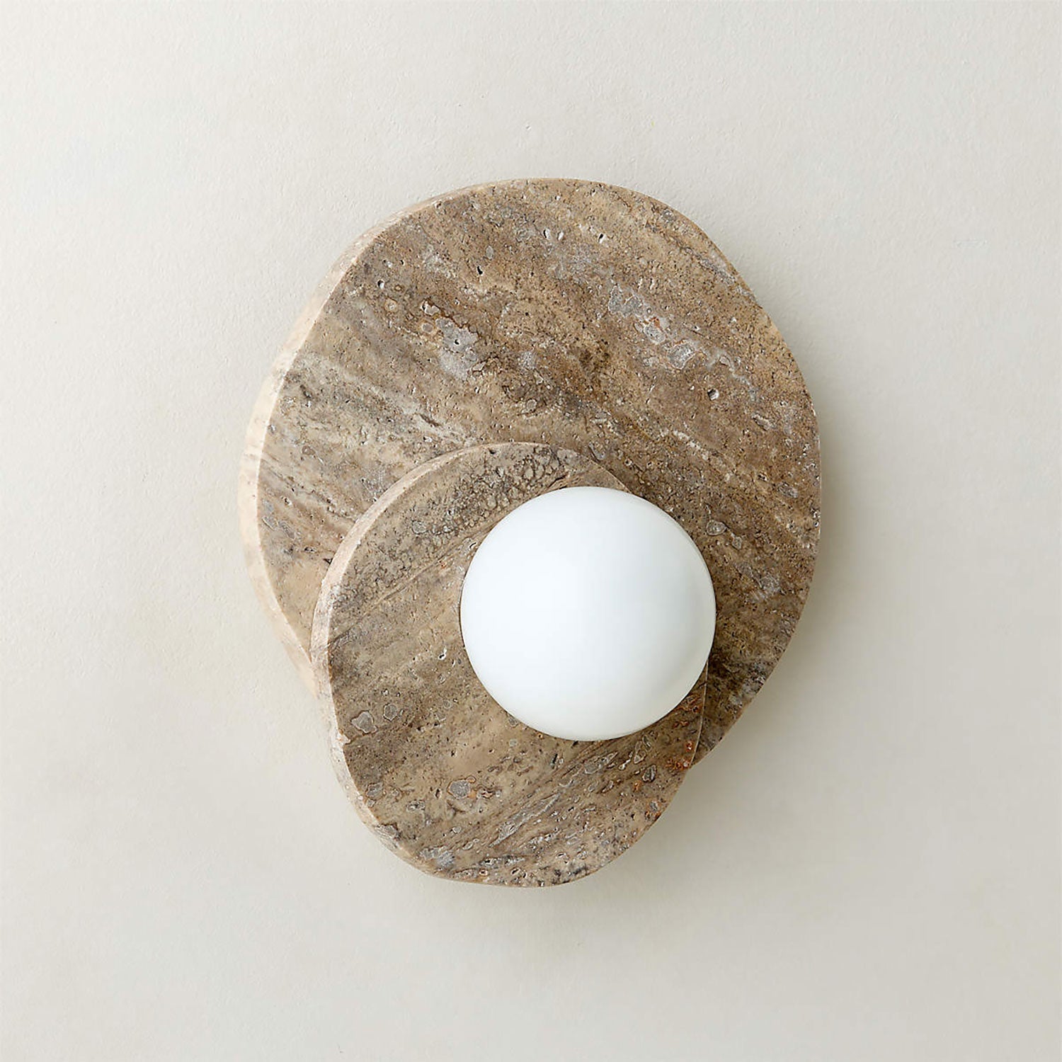 Elyra Layered Stone Globe Wall Sconce