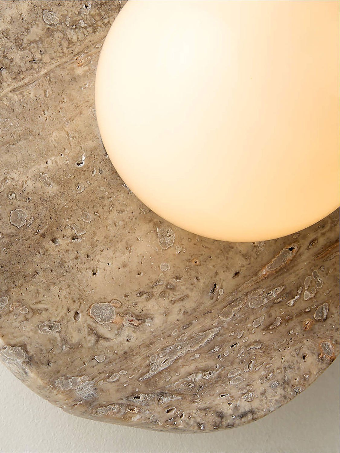 Elyra Layered Stone Globe Wall Sconce