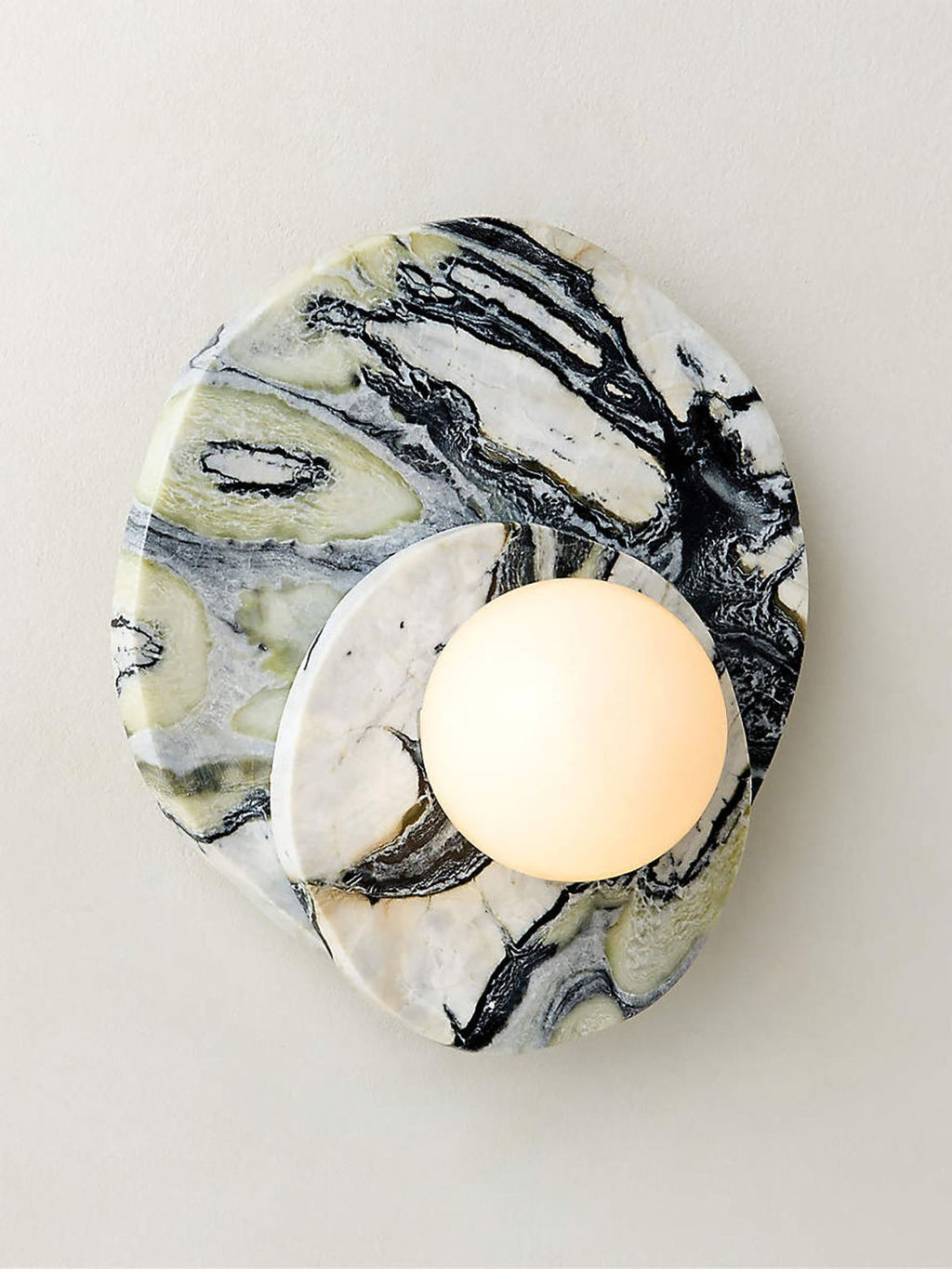 Elyra Layered Stone Globe Wall Sconce