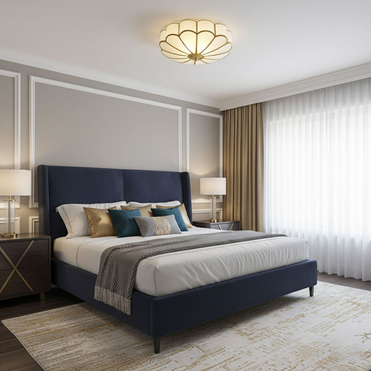 Flower Shape Glass Recessed Ceiling Light