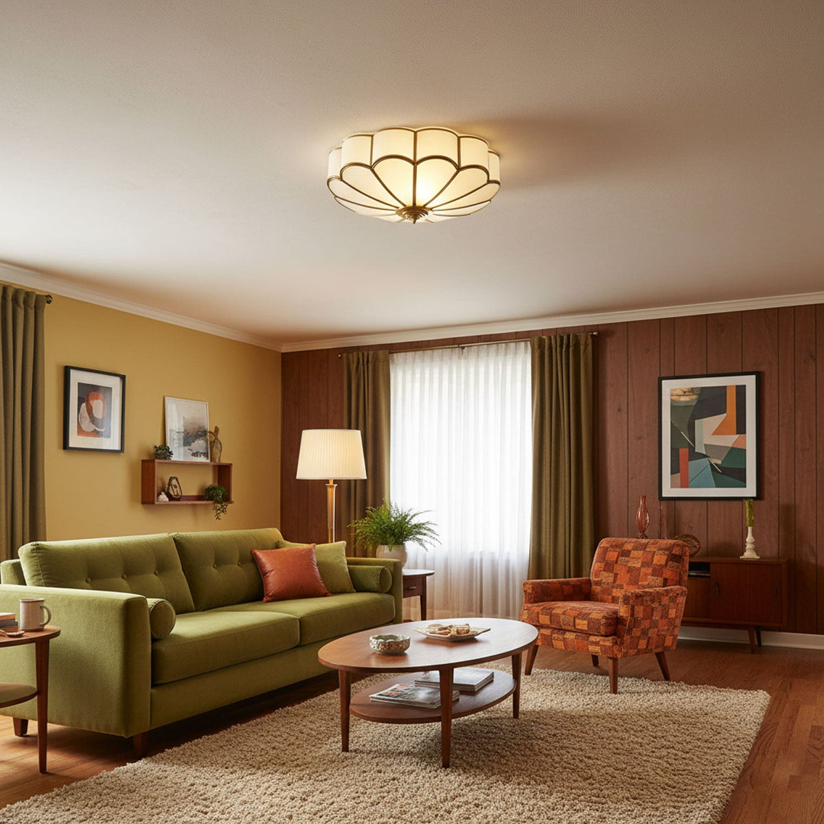 Flower Shape Glass Recessed Ceiling Light