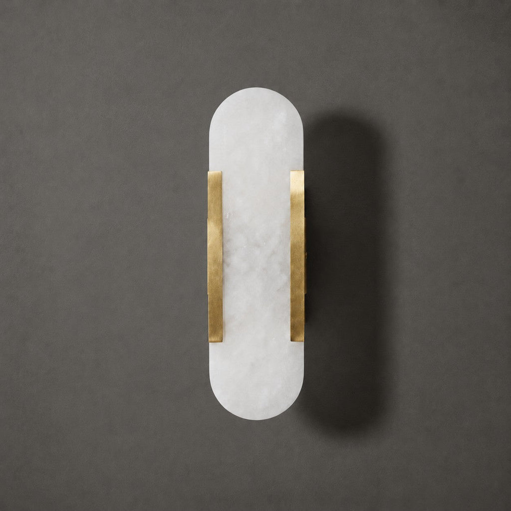 Oblong Alabaster Wall Sconce