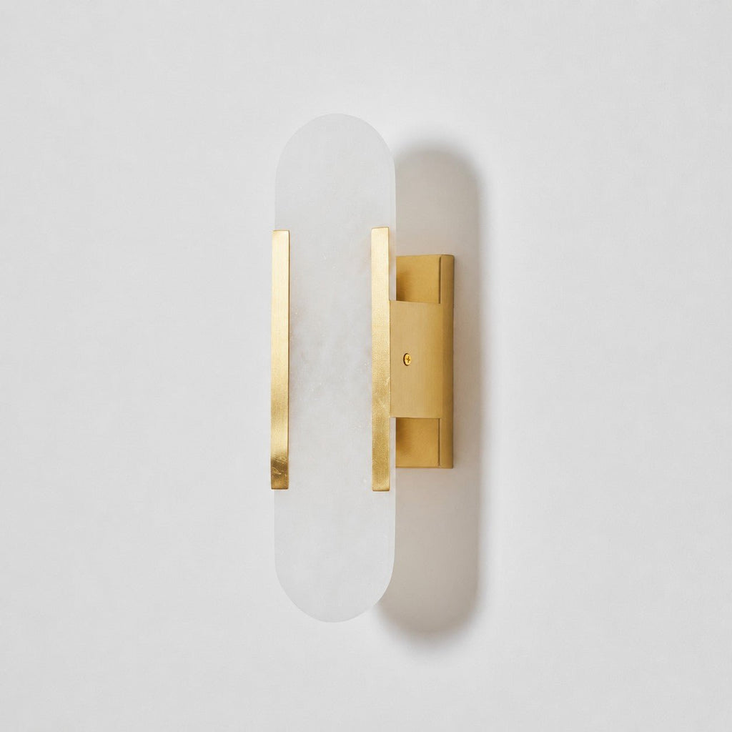 Oblong Alabaster Wall Sconce