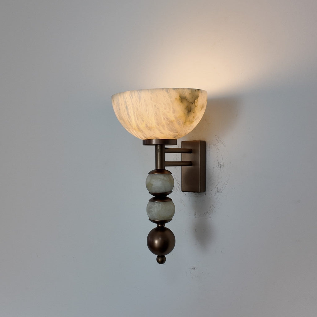 Halden Alabaster Bowl Wall Sconce