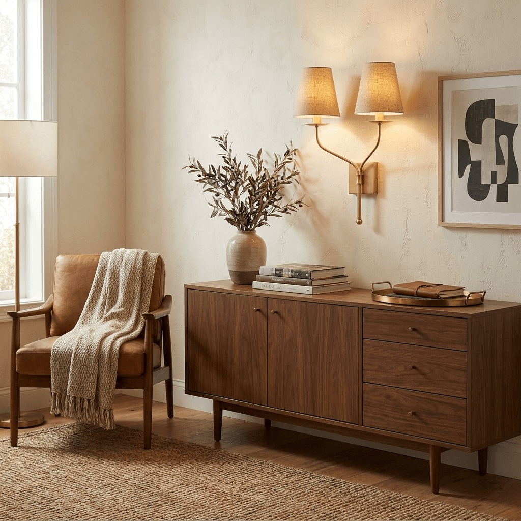 Lysenne Double Arm Fabric Wall Sconce