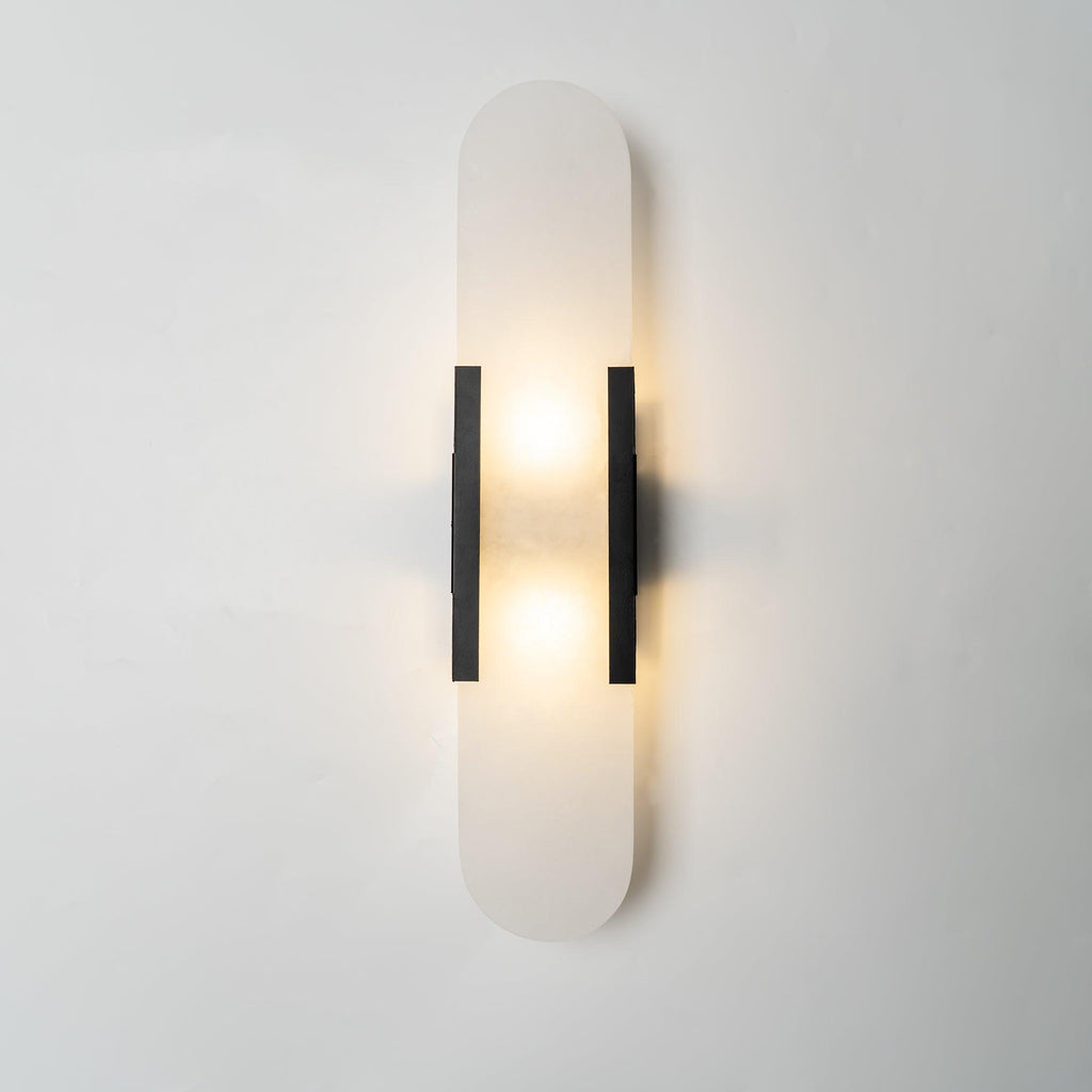 Oblong Alabaster Wall Sconce