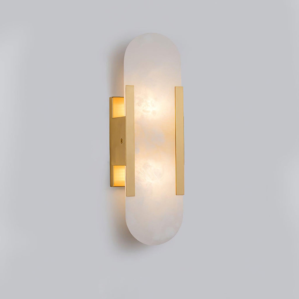 Oblong Alabaster Wall Sconce
