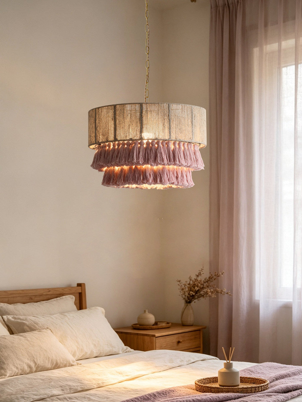Mirelle Hemp Rope Tassel Pendant Light