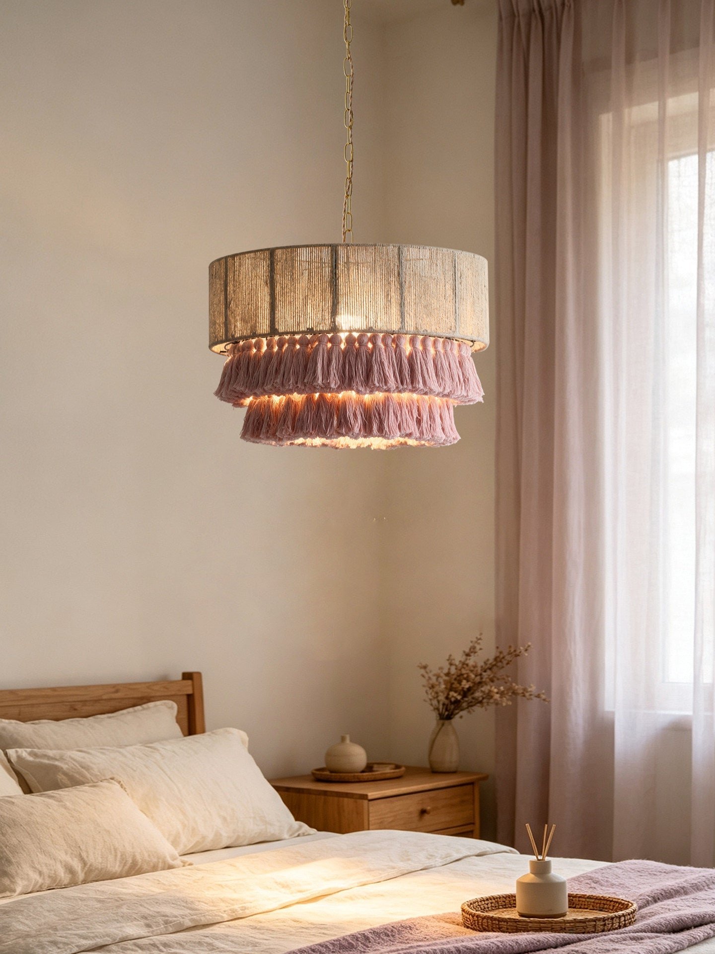 Mirelle Hemp Rope Tassel Pendant Light