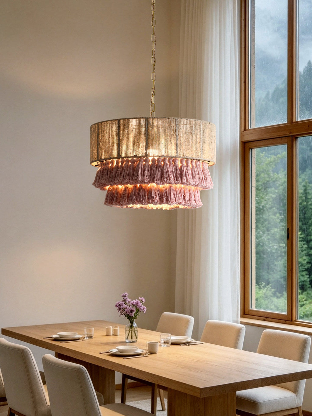 Mirelle Hemp Rope Tassel Pendant Light