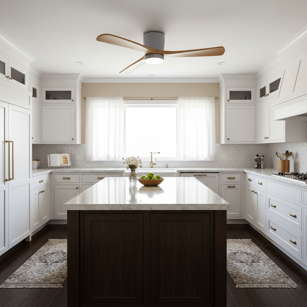 Nordic Wooden Ceiling Fan Light