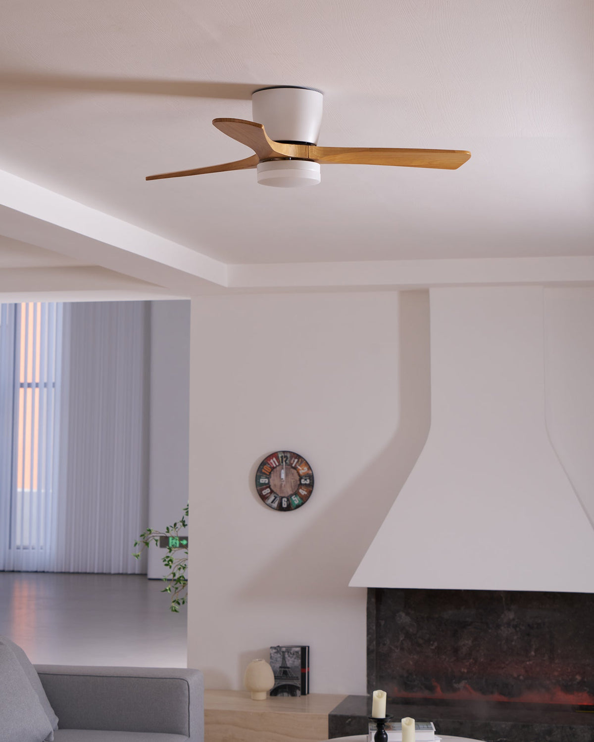 Nordic Wooden Ceiling Fan Light
