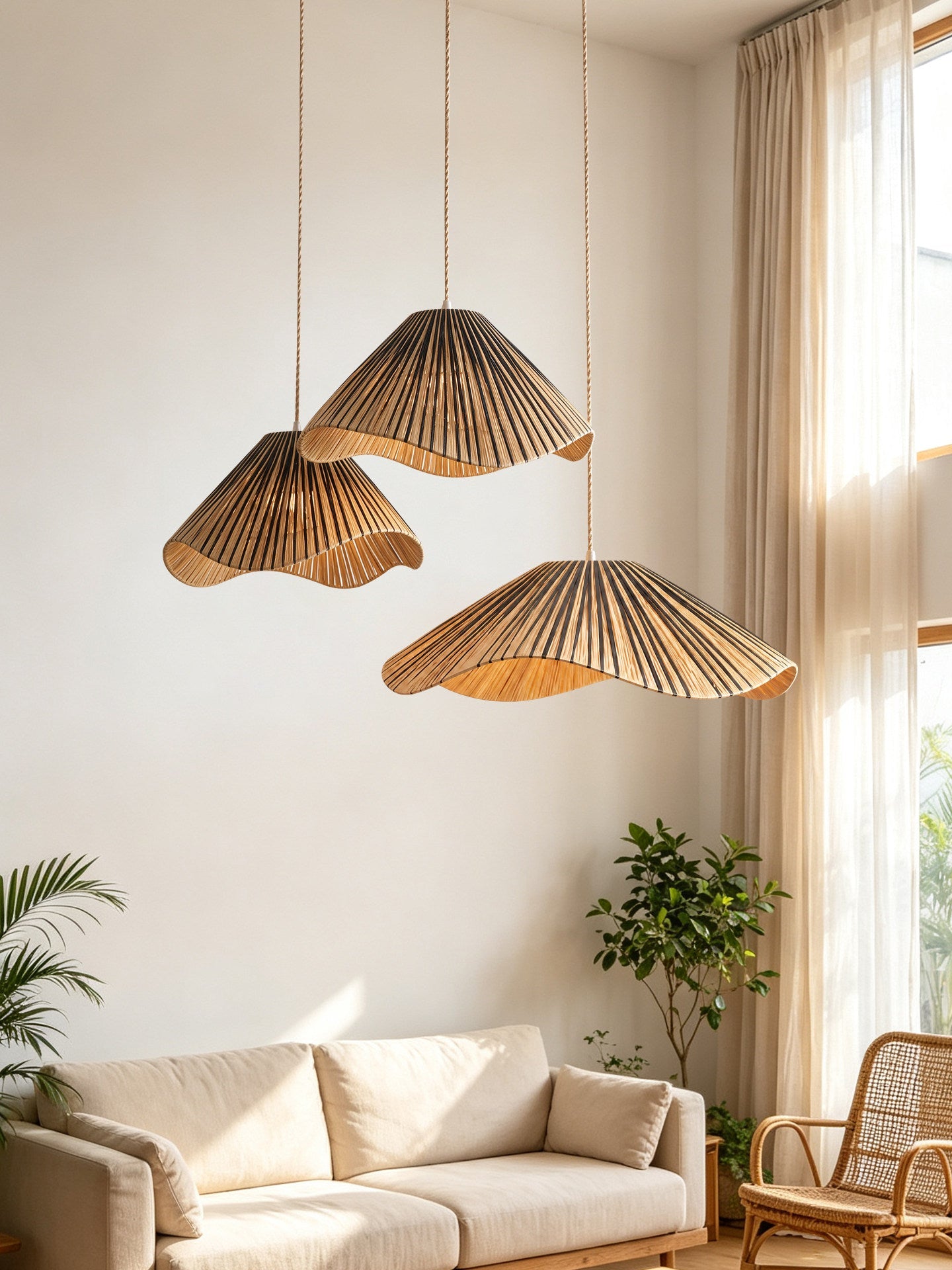 Ravelle Woven Raffia Pendant Light