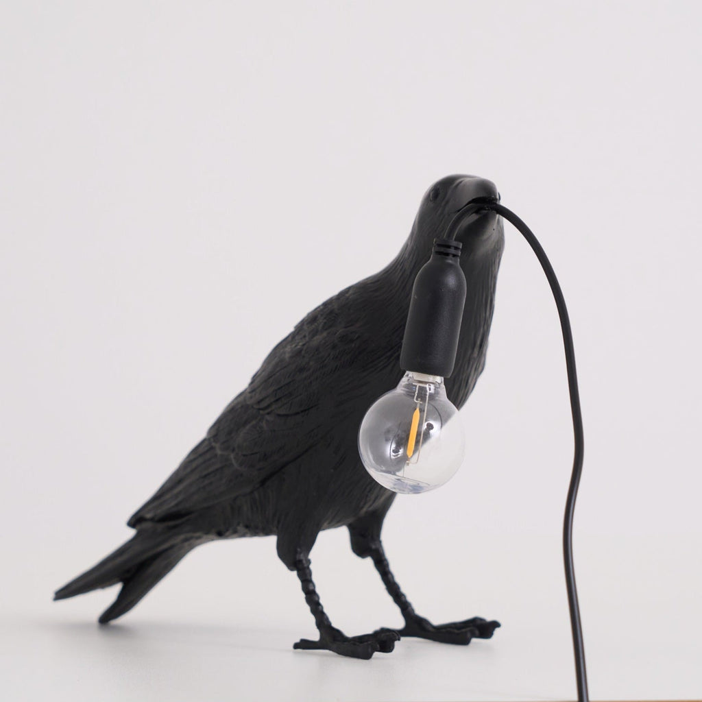 Raven Resin Table Lamp