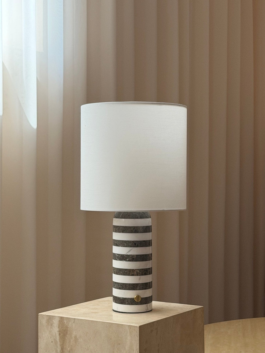 Rivelle Striped Marble Table Lamp