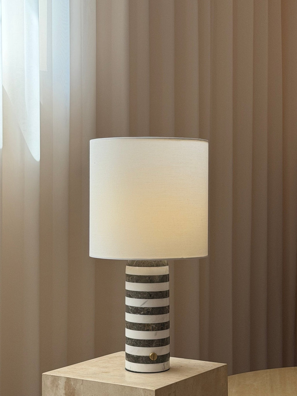 Rivelle Striped Marble Table Lamp