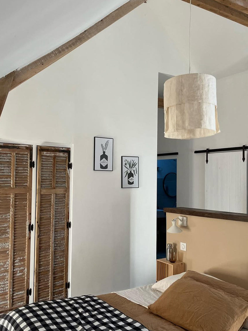 Saffron Tapered Fabric Pendant Lamp
