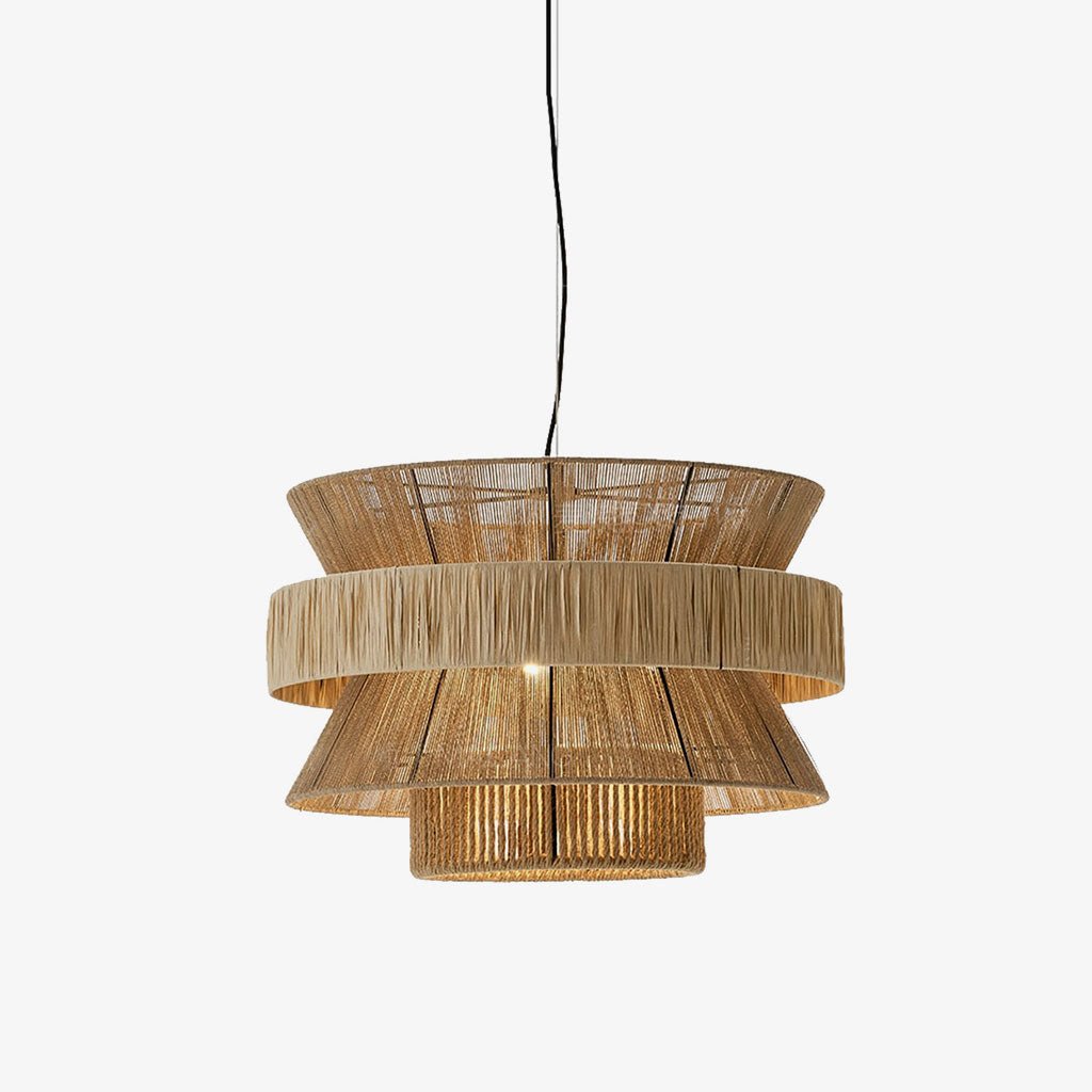 Savanna Tiered Raffia Pendant Lamp