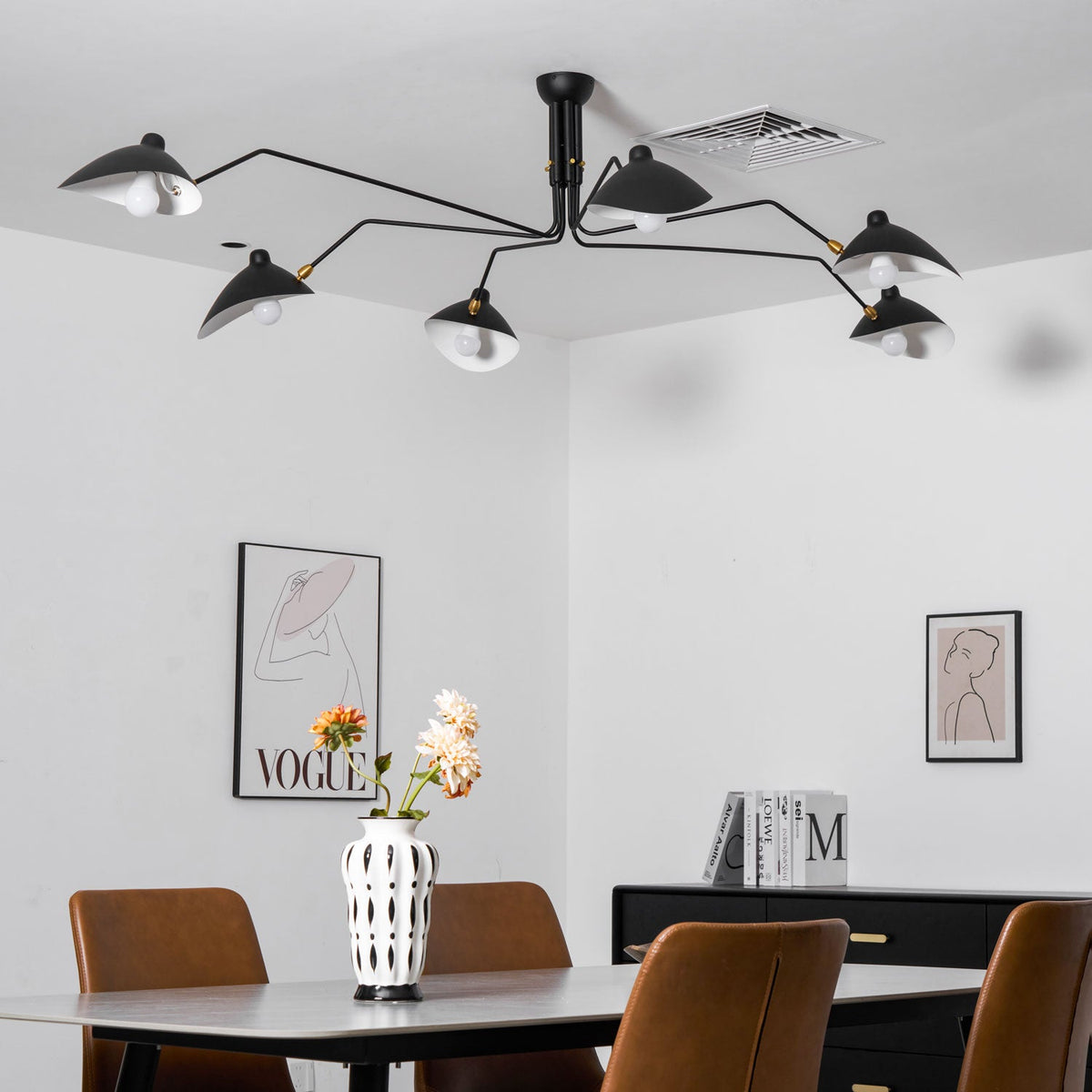 Multi-Arm Spider Ceiling Light A
