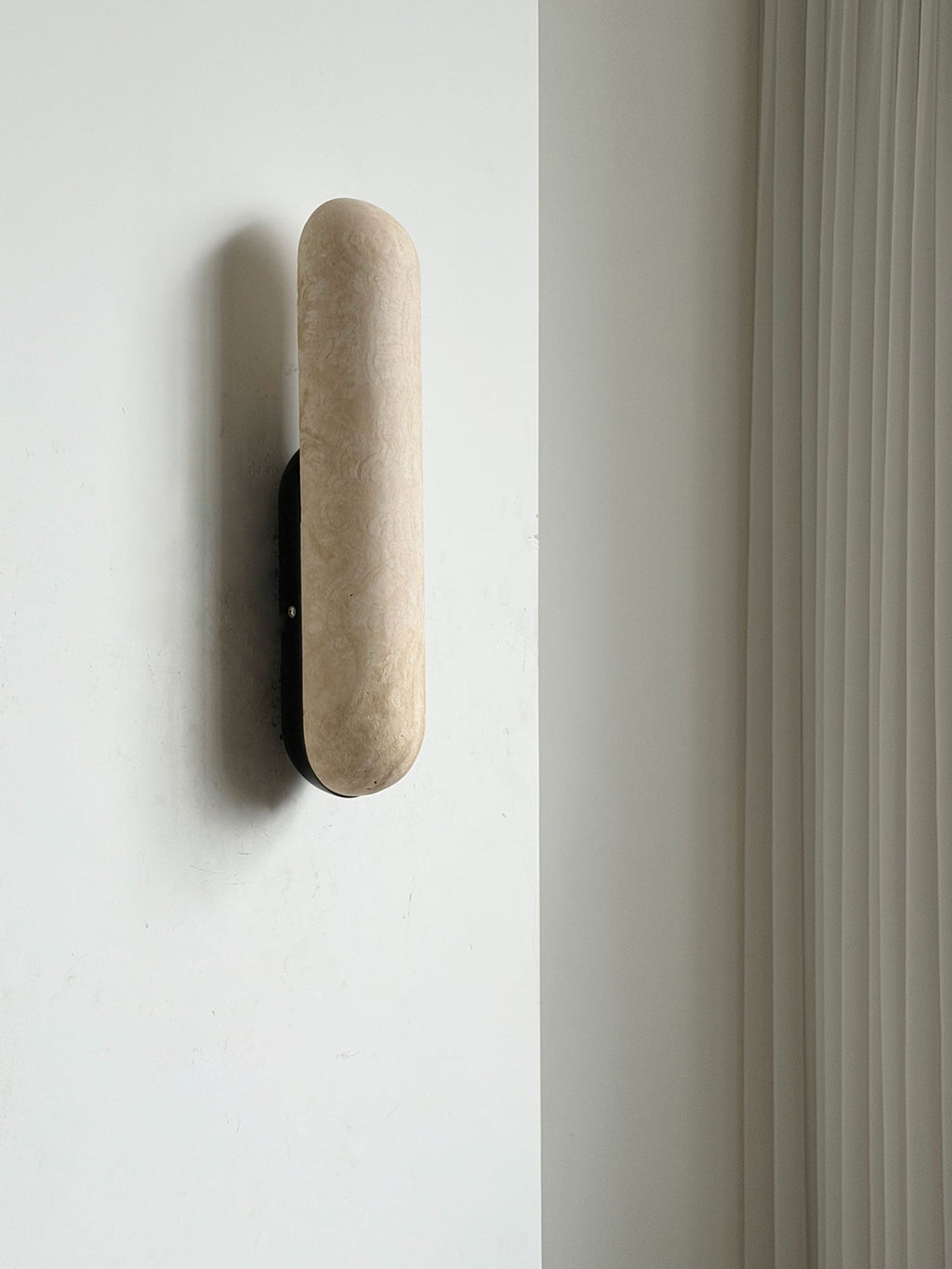 Talvera Travertine Capsule Wall Sconce