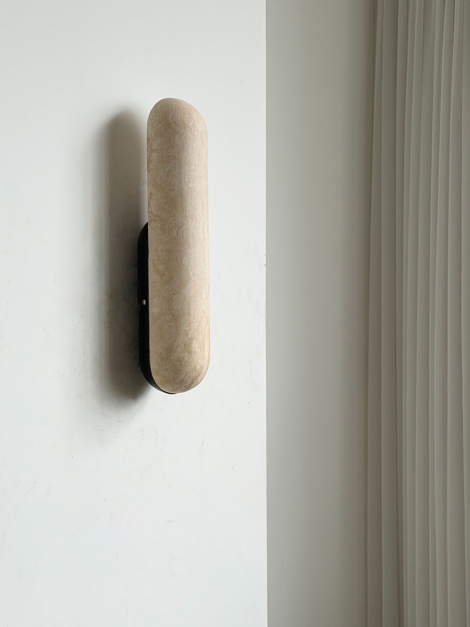 Talvera Travertine Capsule Wall Sconce