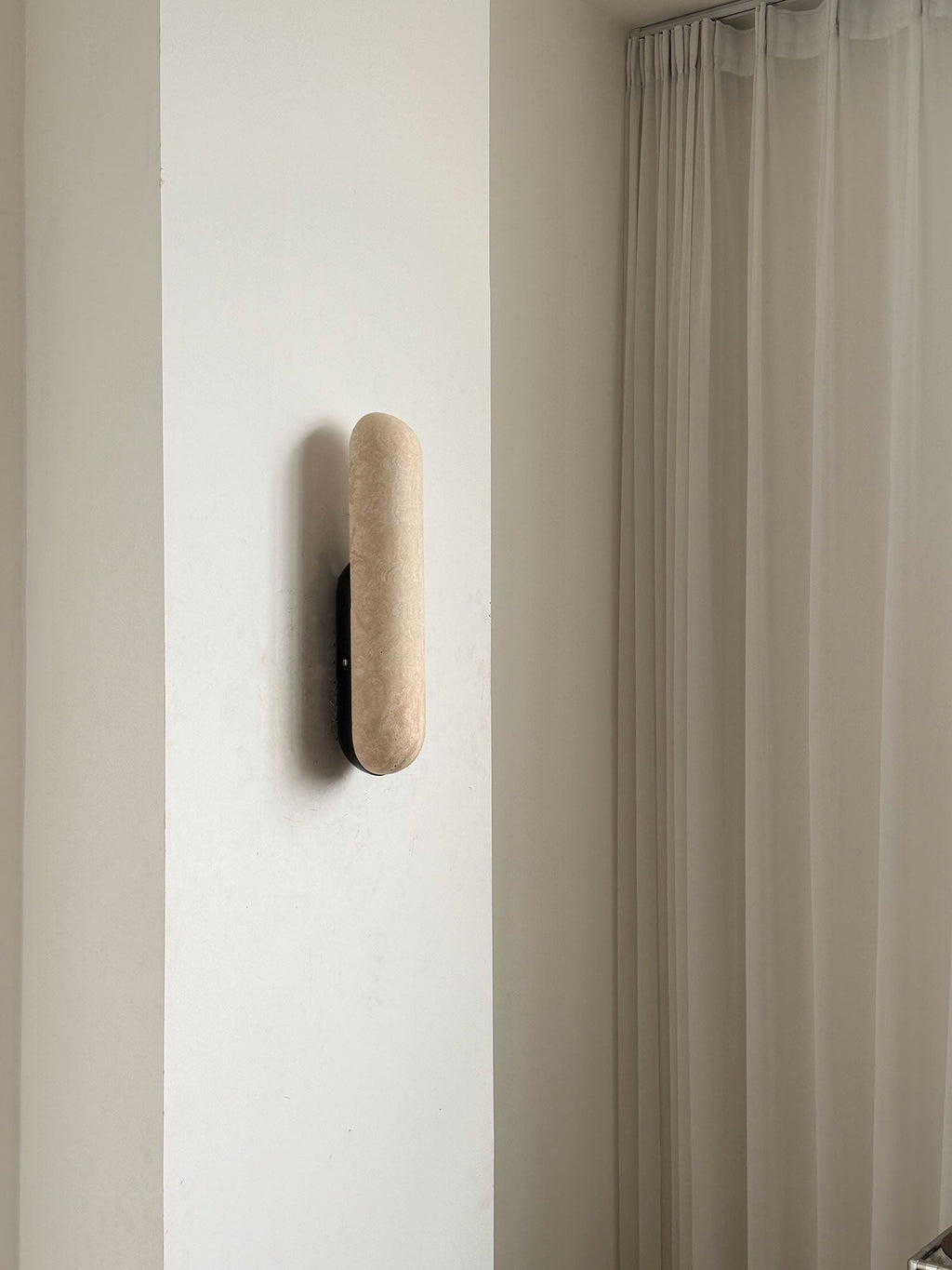 Talvera Travertine Capsule Wall Sconce