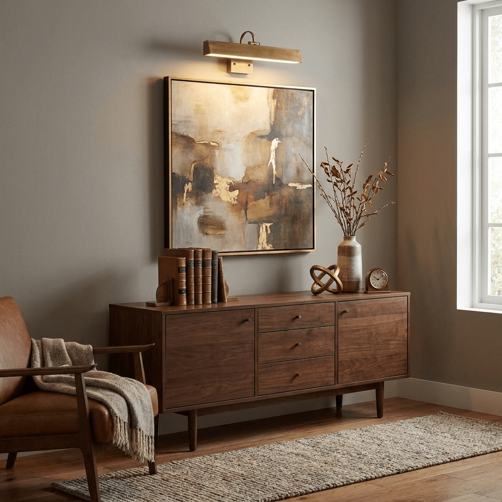 Valenne Vintage Brass LED Picture Light