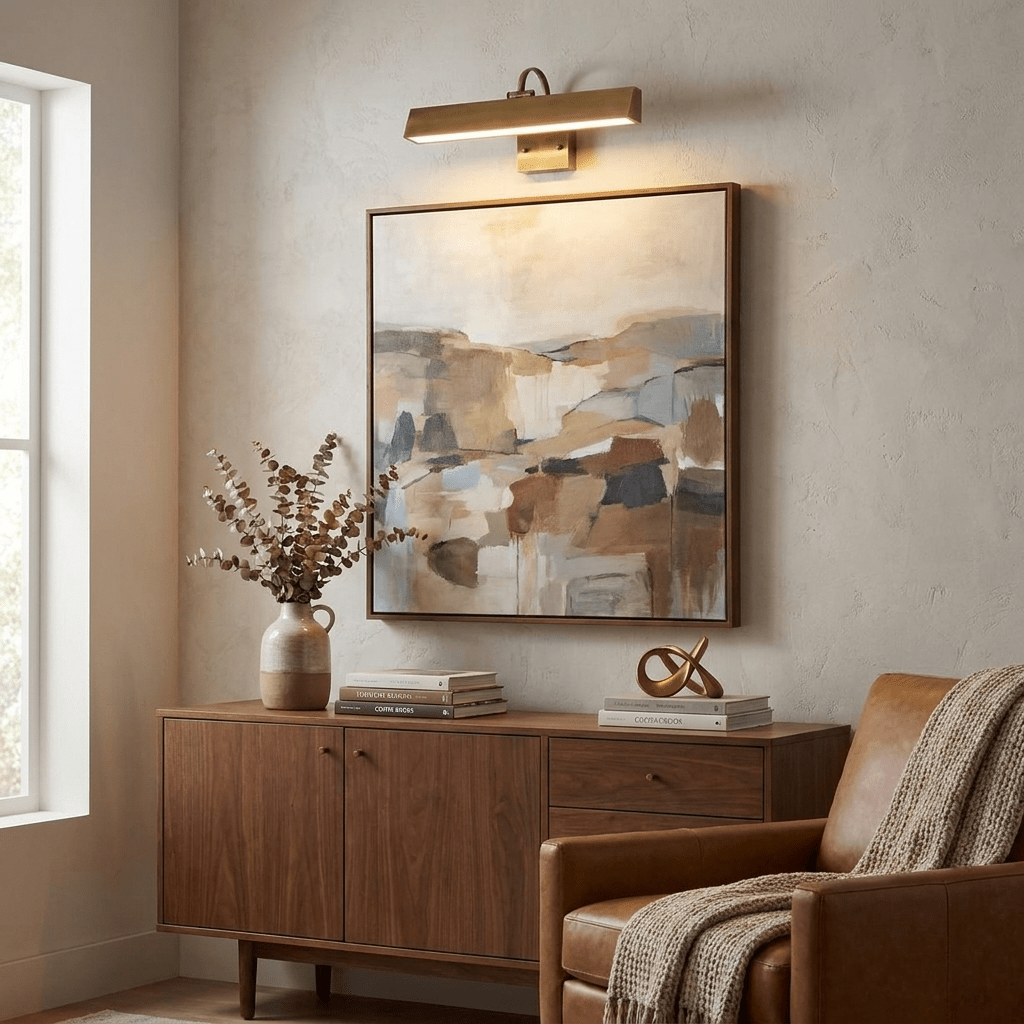 Valenne Vintage Brass LED Picture Light