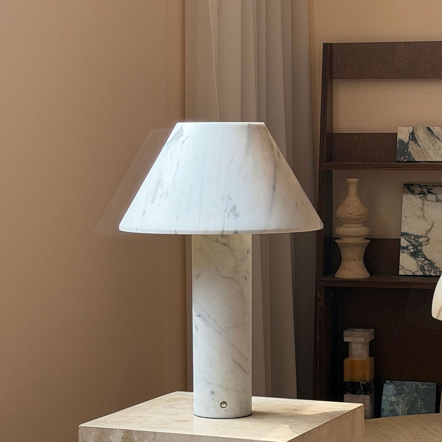 Verdelle Marble Rechargeable Table Lamp