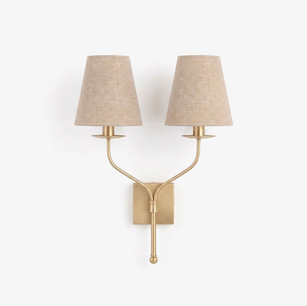 Lysenne Double Arm Fabric Wall Sconce