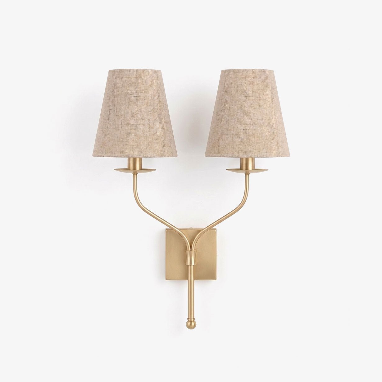 Lysenne Double Arm Fabric Wall Sconce