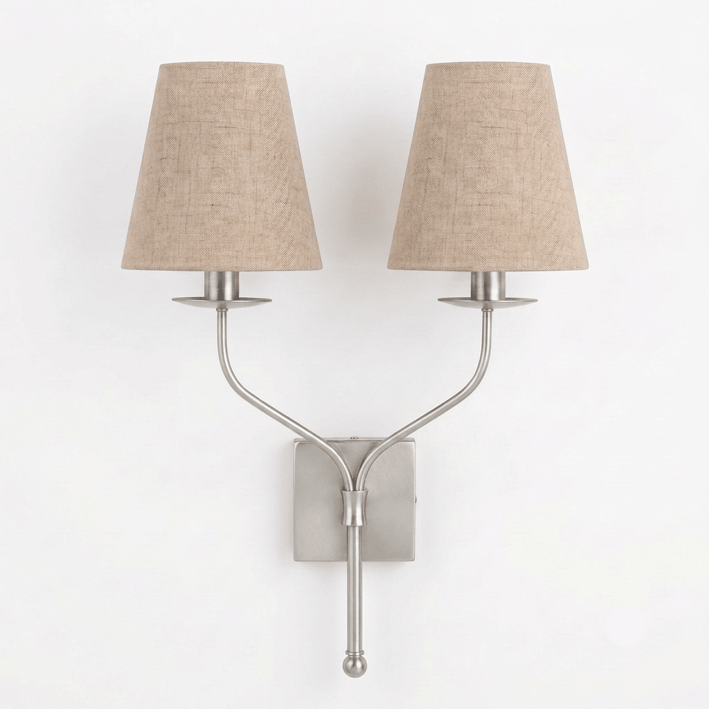 Lysenne Double Arm Fabric Wall Sconce