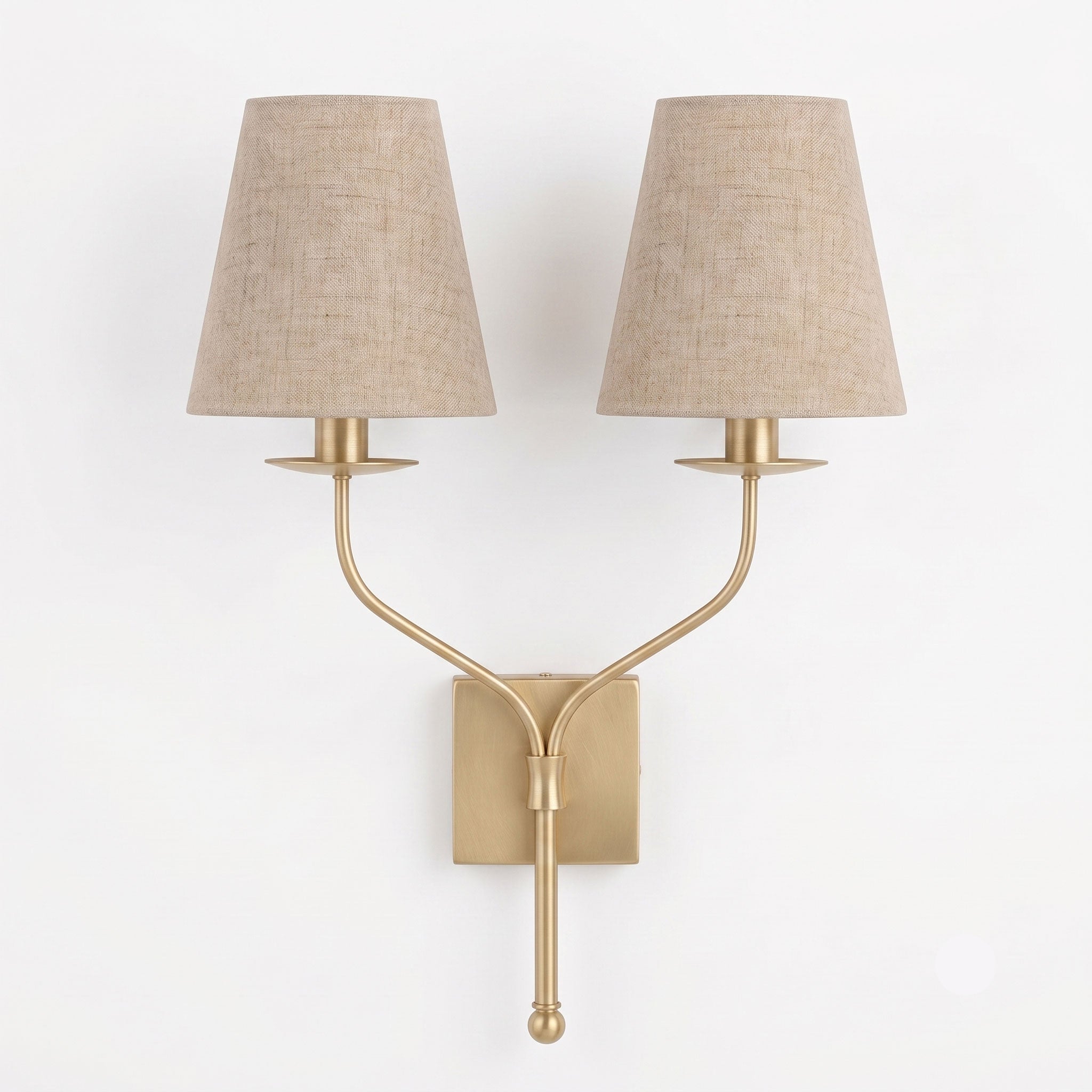 Lysenne Double Arm Fabric Wall Sconce